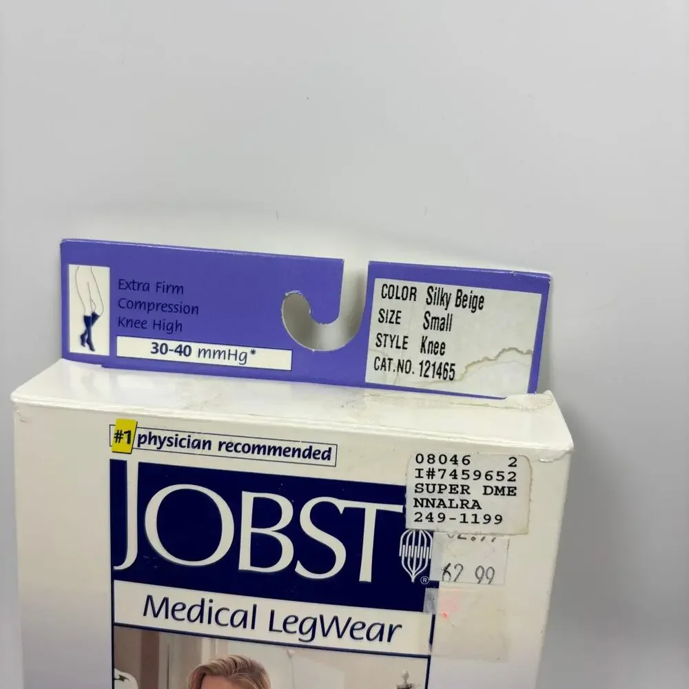 Jobst Compression Stockings 30-40 mmHg Small Knee High Ultra Sheer Silky Beige